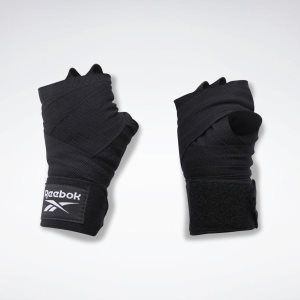 Reebok Combat Hand Wrap Handschuhe Herren - Schwarz - DE 640-OSQ